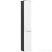 Kleankin Coloană de Baie Înaltă, Mobilier cu 2 Dulapuri, Sertar și Rafturi Reglabile din Lemn, 30x28x180 cm, Negru | Aosom Romania