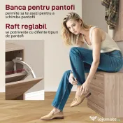 HOMCOM Set Mobilier Hol cu Bancă Pantofar, Cuier și Oglindă din Lemn | Aosom Romania 