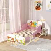 AIYAPLAY Pat pentru Copii 3+ Ani cu Margini Înalțate și Bariere Roz | Aosom Romania