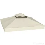Outsunny Acoperire pentru Foișor de Grădină 3x3m, Acoperiș de Schimb UPF30+ cu 2 Straturi, Poliester, Crem