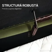 HOMCOM Băncuță Tapițată pentru Dormitor cu Capitonaj Canelat și Picioare Metalice, 108x44x43,5 cm, Verde | Aosom Romania 