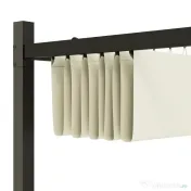 Outsunny Pergolă Pavilion cu Acoperiș Retractabil Rezistent la Apă, Culoare, 298x298x230 cm, Alb Crem | Aosom Romania 