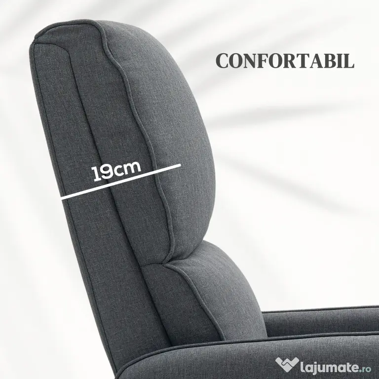 HOMCOM Fotoliu Electric Rabatabil cu Telecomandă, Suport pentru Picioare și Buzunar Lateral, 62x86,5x98 cm, Gri Cărbune | Aosom Romania