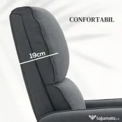 HOMCOM Fotoliu Electric Rabatabil cu Telecomandă, Suport pentru Picioare și Buzunar Lateral, 62x86,5x98 cm, Gri Cărbune | Aosom Romania