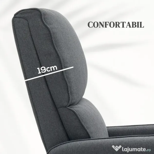 HOMCOM Fotoliu Electric Rabatabil cu Telecomandă, Suport pentru Picioare și Buzunar Lateral, 62x86,5x98 cm, Gri Cărbune | Aosom Romania