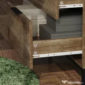 HOMCOM Comodă 3 Sertare Lemn | Aosom Romania 