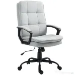 HOMCOM Scaun Ergonomic de Birou cu Spatar inalt Gri