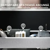 HOMCOM Bancă cu Spațiu de Depozitare cu Cotiere din Țesătură și Lemn 132x42x50 cm Gri | Aosom Romania 