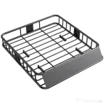 HOMCOM Portbagaj auto din oțel de 90,7 kg cu deflectoare și bare laterale, 110,5x99,5x18,5 cm, negru