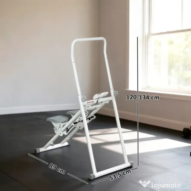 Stepper Vertical SPORTNOW, Fitness Acasă, Pliabil și Compact, Climber Vertical cu Mâner Reglabil, Pedale Antiderapante, Display LCD, Antrenament Cardio Complet pentru Sala de Acasă | Aosom Romania