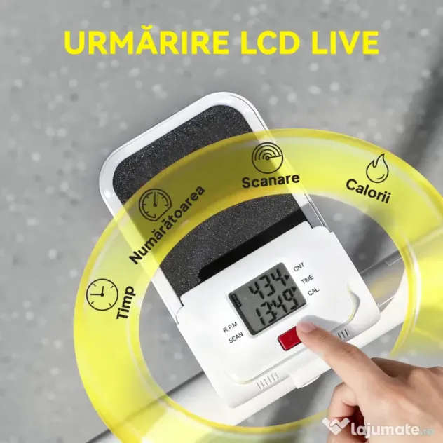 Stepper Vertical SPORTNOW, Fitness Acasă, Pliabil și Compact, Climber Vertical cu Mâner Reglabil, Pedale Antiderapante, Display LCD, Antrenament Cardio Complet pentru Sala de Acasă | Aosom Romania