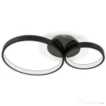 HOMCOM Lampă de tavan LED Modernă cu Intensitate Reglabilă, Putere 40W, Negru