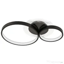 HOMCOM Lampă de tavan LED Modernă cu Intensitate Reglabilă, Putere 40W, Negru