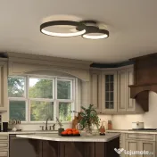 HOMCOM Lampă de tavan LED Modernă cu Intensitate Reglabilă, Putere 40W, Negru