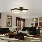 HOMCOM Lampă de tavan LED Modernă cu Intensitate Reglabilă, Putere 40W, Negru