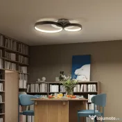 HOMCOM Lampă de tavan LED Modernă cu Intensitate Reglabilă, Putere 40W, Negru