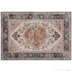 HOMCOM Covor Boem Antiderapant și Lavabil cu Fir Scurt pentru Living și Dormitor, 230x160 cm, Maro