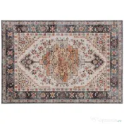 HOMCOM Covor Boem Antiderapant și Lavabil cu Fir Scurt pentru Living și Dormitor, 230x160 cm, Maro