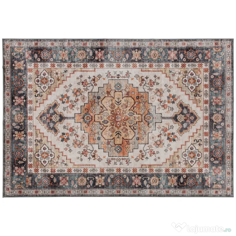HOMCOM Covor cu Fir Scurt Boem Antiderapant și Lavabil 230x160 cm Maro | Aosom Romania
