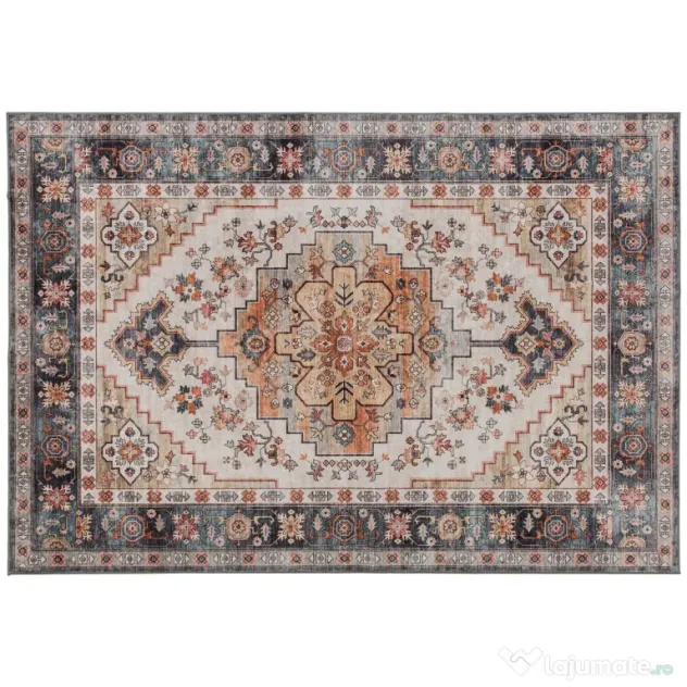 HOMCOM Covor cu Fir Scurt Boem Antiderapant și Lavabil 230x160 cm Maro | Aosom Romania