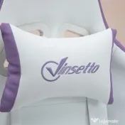Vinsetto Scaun Gaming Reglabil pe Înălțime cu Tetieră, Alb și Mov | Aosom Romania 