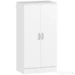 HOMCOM Dulap pentru pantofi cu 6 rafturi reglabile din lemn, alb, 55x35x108 cm