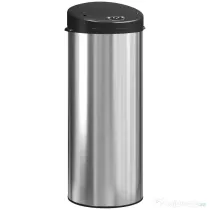 HOMCOM Coș de Gunoi de 55L cu Senzor pentru Deschidere Automată și Închidere Silențioasă, 32x30x72.5 cm, Argintiu