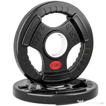 SPORTNOW Set Discuri de Greutate 2x2.5kg cu Gaură de 5cm și 3 Mânere din Oțel și Plastic | Aosom Romania