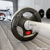 SPORTNOW Set Discuri de Greutate 2x2.5kg cu Gaură de 5cm și 3 Mânere din Oțel și Plastic | Aosom Romania