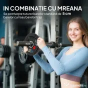 SPORTNOW Set Discuri de Greutate 2x2.5kg cu Gaură de 5cm și 3 Mânere din Oțel și Plastic | Aosom Romania