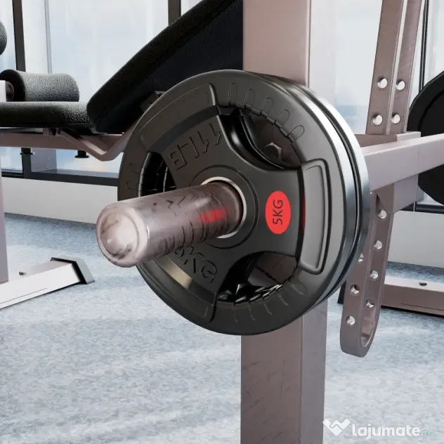 SPORTNOW Set Discuri de Greutate 2x2.5kg cu Gaură de 5cm și 3 Mânere din Oțel și Plastic | Aosom Romania