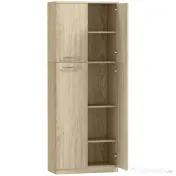 HOMCOM Mobilier de Depozitare cu 2 Dulapuri și Rafturi Reglabile din Lemn Stejar | Aosom Romania