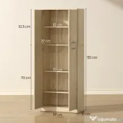 HOMCOM Mobilier de Depozitare cu 2 Dulapuri și Rafturi Reglabile din Lemn Stejar | Aosom Romania