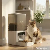 PawHut Distribuitor Automat pentru Pisici, 4.5L WiFi cu Timer, Programabil pentru 1-10 Mese, Hrănitor Automat cu Înregistrare Vocală și Alimentare Dublă pentru Pisici și Câini de Talie Mică | Aosom Romania