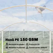 Outsunny Seră de Grădină Tip Tunel 3x4x2 m cu 2 Uși Rulabile, Seră pentru Grădină cu 4 Suporturi Diagonale, Cadru din Oțel și Acoperiș din PE, pentru Legume, Flori, Fructe, Anti-UV, Transparentă | Aosom Romania