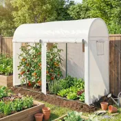Outsunny Seră Tunel de Grădină pentru Plante și Legume, cu 2 Uși Rulabile și 4 Ferestre, 3 x 1 x 2 m | Aosom Romania 