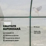Outsunny Seră Tunel de Grădină pentru Plante și Legume, cu 2 Uși Rulabile și 4 Ferestre, 3 x 1 x 2 m | Aosom Romania 