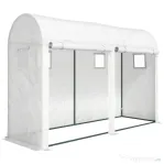 Outsunny Seră Tunel de Grădină pentru Plante și Legume, cu 2 Uși Rulabile și 4 Ferestre, 3 x 1 x 2 m