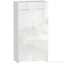 HOMCOM Dulap pentru încălțăminte cu 5 rafturi reglabile și detașabile, din lemn, 55x36x108 cm, alb lucios