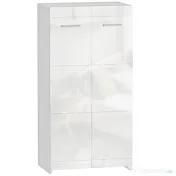 HOMCOM Dulap pentru Pantofi Lucios, Mobilier Modern cu Rafturi Reglabile pentru Hol, Coridor, Capacitate 10 Perechi, Alb | Aosom Romania 