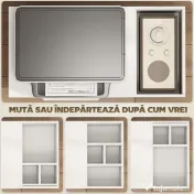 HOMCOM Dulap pentru Imprimantă cu Roți, Dulap Multifuncțional cu Compartimente Deschise, Raft și Spațiu de Depozitare, Noptieră pentru Living, Cameră sau Birou, 70x36x60 cm, Alb | Aosom Romania 