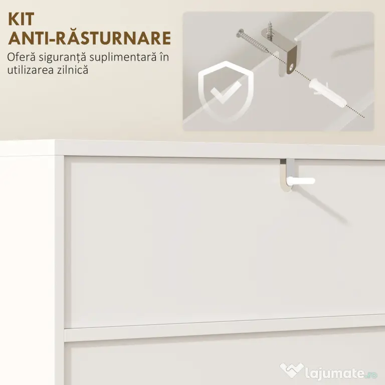 HOMCOM Dulap de Baie cu 2 Rafturi Deschise și Dulap, Dulap Compact cu Uși Amortizate, Raft Reglabil, pentru Bucătărie Living, 60x31.8x93 cm, Alb | Aosom Romania