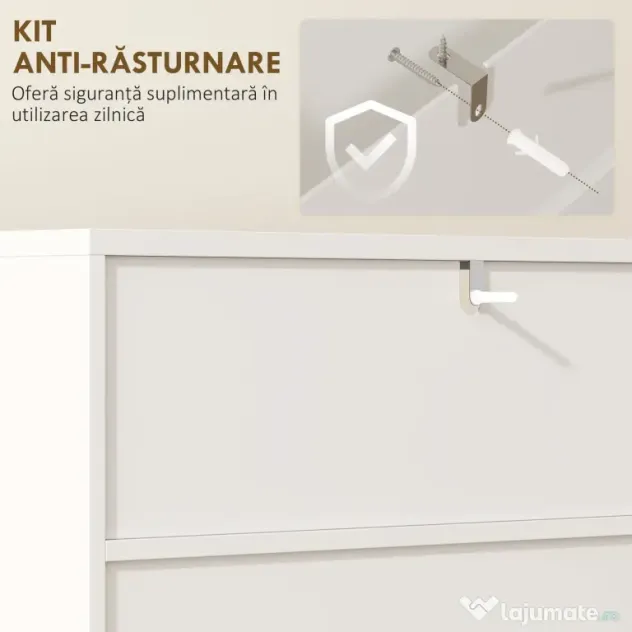 HOMCOM Dulap de Baie cu 2 Rafturi Deschise și Dulap, Dulap Compact cu Uși Amortizate, Raft Reglabil, pentru Bucătărie Living, 60x31.8x93 cm, Alb | Aosom Romania