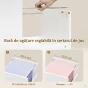 HOMCOM masă imprimantă cu roți și sertar A4, ideală pentru casă și birou. | Aosom Romania 