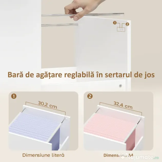 HOMCOM masă imprimantă cu roți și sertar A4, ideală pentru casă și birou. | Aosom Romania