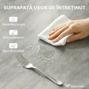 HOMCOM Masă Pliabilă 2-6 Persoane, Blaturi Rabatabile, Structură din Oțel Dublu X, Gri Ciment | Aosom Romania 