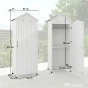 Outsunny Căsuță de Grădină din Lemn, Depozit cu Rafturi Reglabile și Acoperiș Zincat | Aosom Romania 