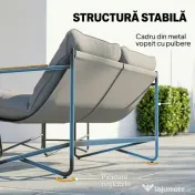Set de Grădină Outsunny cu Canapea, 2 Fotolii și Măsuță cu Blat din Sticlă, Mobilier de Exterior cu Perne Groase, Gri Deschis | Aosom Romania
