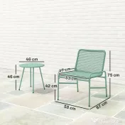 Outsunny set poliratan sintetic | Aosom Romania 