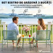 Outsunny set poliratan sintetic | Aosom Romania 